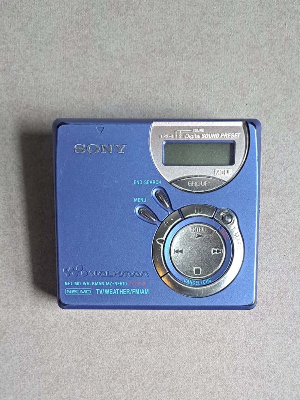 Sony MZ-NF610 USED MiniDisc Player (PLAYER ONLY, Recorder, Radio) PM